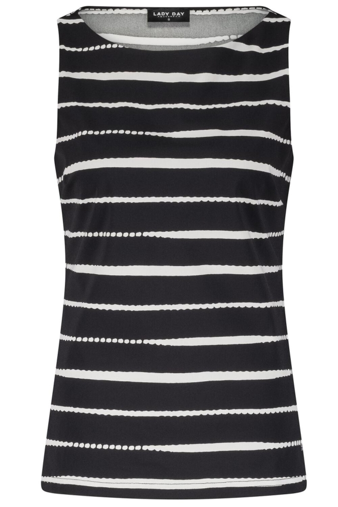LEAH TOP L21 506 2568 PAINTED STRIPE BLACK